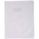 Protège-cahier Grain Cuir 240x320, PVC 20/100, coloris blanc, avec porte-étiquette,image 1