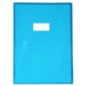 Protège-cahier Cristalux A4, PVC 22/100, transparent lisse, coloris bleu,image 1
