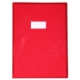 Protège-cahier Cristalux A4, PVC 22/100, transparent lisse, coloris rouge,image 1