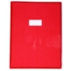 Protège-cahier Cristalux 240x320, PVC 22/100, transparent lisse, coloris rouge,image 1