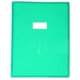 Protège-cahier Cristalux 240x320, PVC 22/100, transparent lisse, coloris vert,image 1