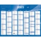 Calendrier de banque bleu r/v°, 43x33,5 FR,image 1