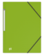 Chemise 3 rabats à élastiques Memphis A4, en polypro coloris vert clair,image 1