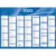 Calendrier de banque bleu r/v°, 55x40,5 FR,image 1