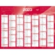 Calendrier de banque rouge r/v° 43x33,5 FR,image 2