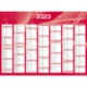 Calendrier de banque rouge r/v°, 55x40,5 FR,image 2
