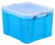 Boîte de rangement en plastique 35 litres, en PP recyclé bleu,image 1