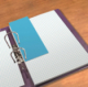 Intercalaires neutres Duo 240x105, en carte 160g/m², coloris bleu,image 4