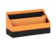 Porte-courrier Orange&Black, simili cuir orange, 2 compartiments,image 1