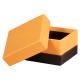 Set de 5 boîtes gigognes Rhodiarama, simili cuir, coloris orange,image 2