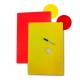 Paquet de 10 affiches fluo cartonnées effaçables à sec, 40x60, 550 g/ m², jaune/orange r/v°,image 1