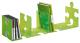 Paire de serre-livres PUZZLE, en PS, coloris vert translucide,image 3