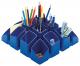 Pot à crayons SCALA, 4 compartiments, en PS, coloris bleu,image 2