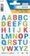 Pochette de 40 lettres adhésives couleurs scintillantes, haut. 15 mm (1 feuille 9x16 / cdt),image 1