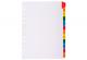 Intercalaires 1-12 12 positions, format A4, en carte touches couleurs, coloris blanc,image 1
