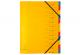 Trieur agrafé Carte lustrée, 12 compartiments, coloris jaune,image 1