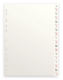 Intercalaires alpha A4, 18 positions A-Z, en carte 160g/m², coloris blanc,image 1