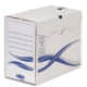 Lot de 10 boîtes à archives Bankers Box Basic, format A4+, larg. 150 mm, coloris blanc/bleu,image 1
