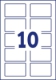 200 badges adhésifs en textile blanc, format 80 x 50 mm (20 feuilles / cdt),image 2