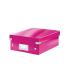 Boîte de rangement Click & Store Wow, petit format avec compartiments, coloris rose métallique,image 1