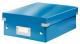Boîte de rangement Click & Store, petit format avec compartiments, en PP, coloris bleu métallique,image 1