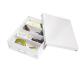 Boîte de rangement Click & Store, moyen format avec compartiments, en PP, coloris blanc perlé,image 2