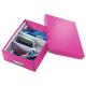 Boîte de rangement Click & Store, moyen format avec compartiments, en PP, coloris rose métallique,image 2