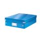 Boîte de rangement Click & Store, moyen format avec compartiments, en PP, coloris bleu métallique,image 1
