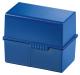 Boîte à fiches DIN A7, avec couvercle, pour 300 fiches, coloris bleu,image 1