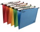 Boîte de 25 dossiers suspendus VMG VisioPlus, pour tiroirs, fond V, coloris assortis,image 1