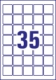 875 mini étiquettes Laser blanches, format 35 x 35 mm (25 feuilles / cdt),image 2