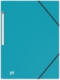 Chemise 3 rabats à élastiques Memphis A4, en polypro coloris bleu clair,image 1