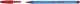 Stylo bille Cristal Soft, corps transparent bleuté, encre rouge,image 1