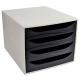Module ECOBOX 4 tiroirs Office gris/noir,image 1