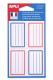 Pochette de 24 étiquettes scolaires lignées/cadrées couleurs, format 36 x 56 mm,image 1