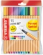 Etui de 15 stylos-feutres point 88, tracé 0,4mm, encres 15 coul., coloris jaune/assortis,image 1