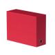 Boîte de transfert toilée 34x25,5, en carte rembordée, dos de 120, coloris rouge,image 1