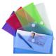 Sachet de 5 pochettes enveloppes, pour chéquier, en polypro grainé coloris assortis (5),image 1