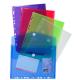 Sachet de 5 pochettes enveloppes perforées A4, polypro, coloris assortis,image 1