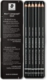 Boîte métal de 6 crayons Mars Lumograph black, hexagonal, degrés de dureté assortis,image 1