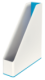 Porte-revues Dual Wow, dos de 65 mm, polystyrène choc, coloris blanc/bleu métallique,image 1