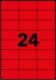 2400 étiquettes rouges, format 70 x 37 mm (100 feuilles / cdt),image 2