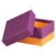 Set de 5 boîtes gigognes Rhodiarama, simili cuir, coloris violet,image 2