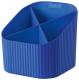 Pot à crayons LOOP, 4 compartiments, en PS, coloris bleu,image 1
