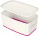 Boîte de rangement MyBox Wow, 5 L, avec couvercle, coloris blanc/rose métallique,image 1