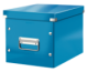Boîte de rangement Click & Store Wow, format cube moyen, coloris bleu métallique,image 1