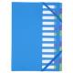 Trieur extensible HARMONIKA Campus Néon PP, 12 compartiments, coloris bleu,image 1