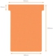 Pack de 100 fiches T, indice 3 / 80 mm, 160 g/m², orange,image 2