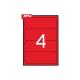 80 étiquettes rouges pour dos de classeur, format 190 x 61 mm (20 feuilles / cdt),image 2