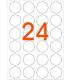 240 étiquettes orange multi-usage, diamètre 30 mm (10 feuilles A5 / cdt),image 2